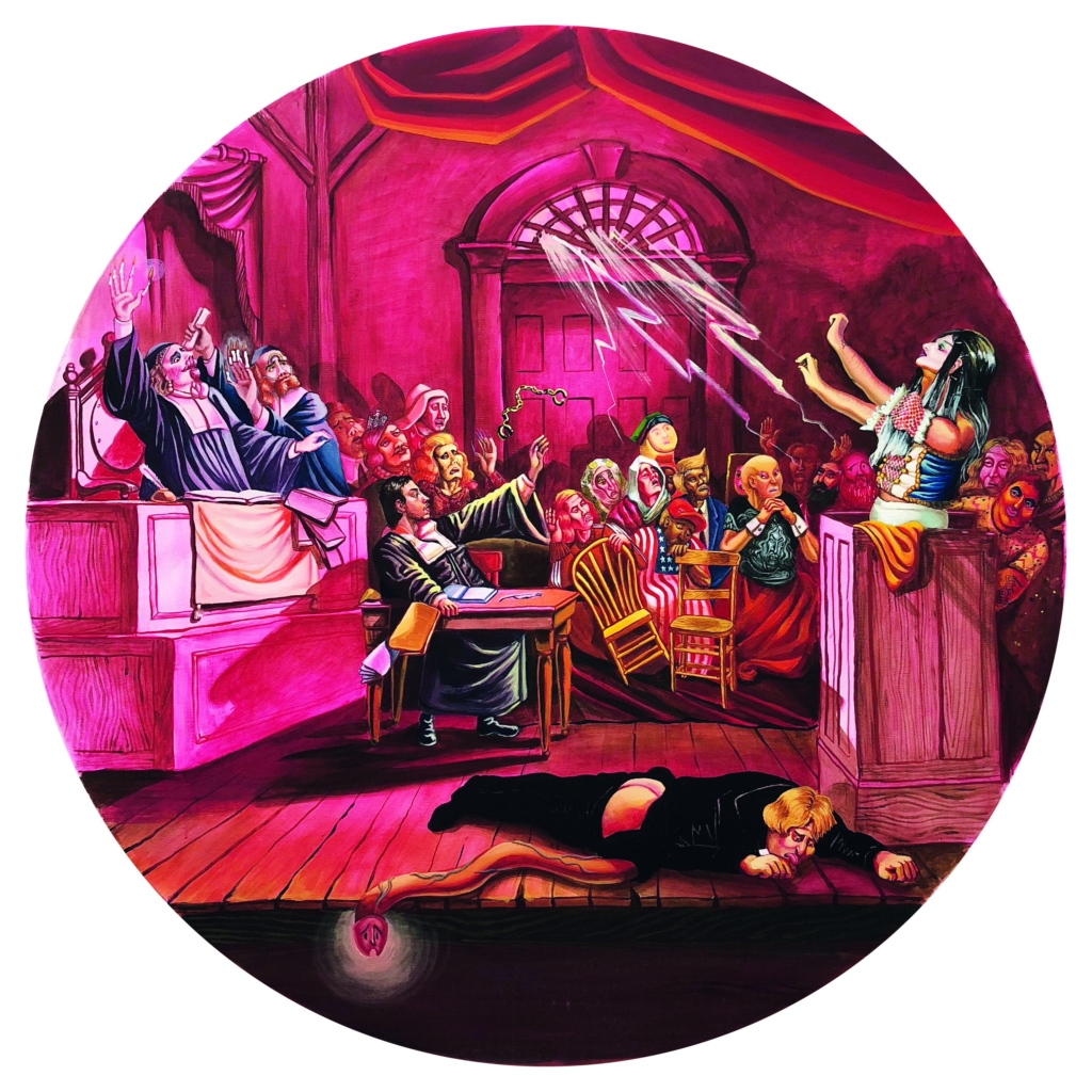Mikołaj Sobczak-Witch Trial-Salem-acrylic on canvas-2018-courtesy of the artist and Polana Institute
