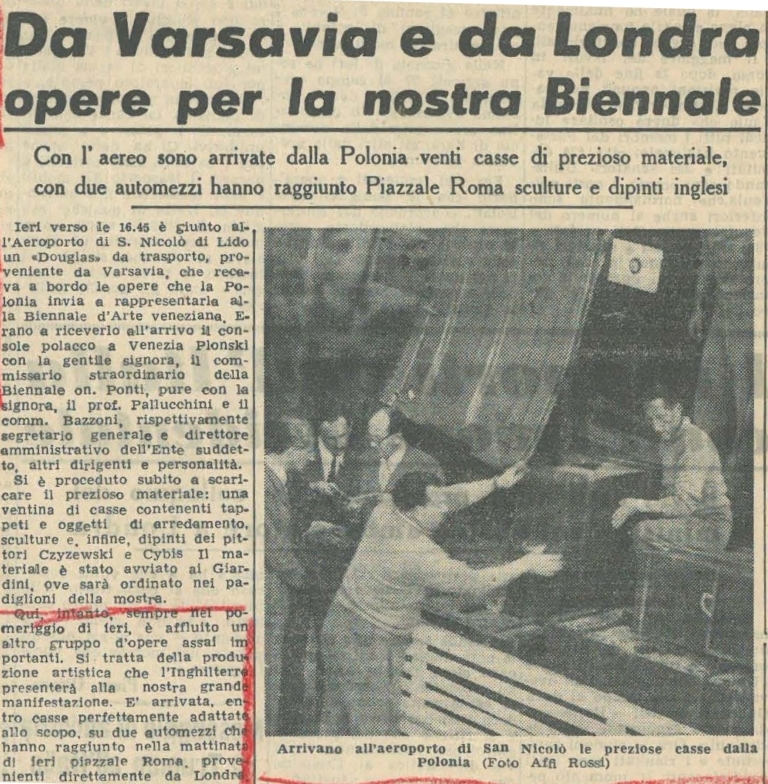 38 – XXIV Biennale w Wenecji (1948). Wycinki prasowe