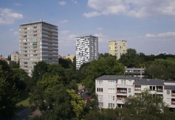 Grafika wydarzenia: Życie w mieście przyszłości (Leben in der Stadt von Morgen). Pokaz filmu