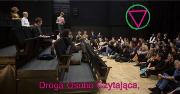 Grafika wydarzenia: Performance "Droga Osobo Czytająca" (in Polish)