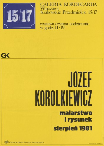 Grafika do wystawy Józef Korolkiewicz                                                                                                                                                                                                                      