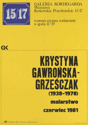 Grafika do wystawy Krystyna Gawrońska-Grześczak (1938-1978)                                                                                                                                                                                                           