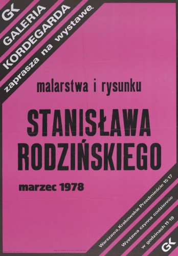 Grafika do wystawy Stanisław Rodziński                                                                                                                                                                                                                      