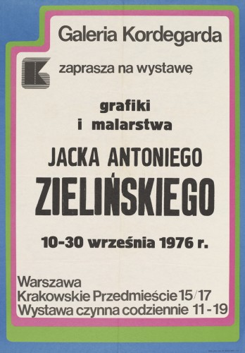 Grafika do wystawy Jacek Antoni Zieliński                                                                                                                                                                                                      