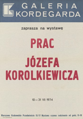 Grafika do wystawy Józef Korolkiewicz                                                                                                                                                                                                                   