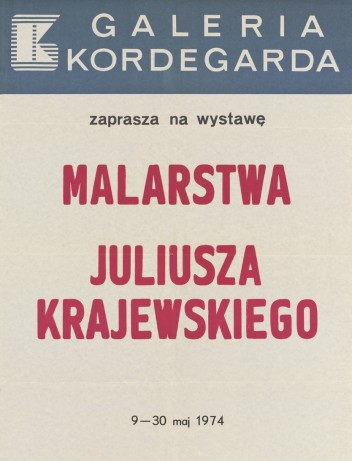 Grafika do wystawy Juliusz Krajewski                                                                                                                                                                                                            