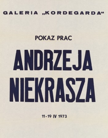 Grafika do wystawy Andrzej Niekrasz                                                                                                                                                                                                                       