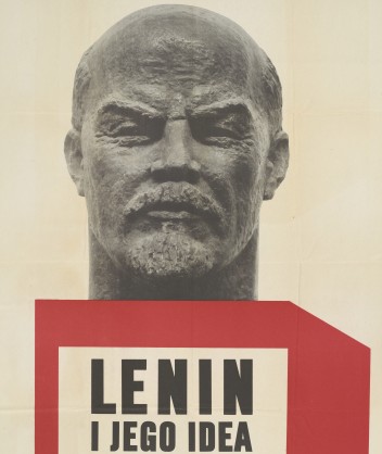 Grafika do wystawy Lenin i jego idea. Wystawa polskiej plastyki współczesnej z okazji 100 rocznicy urodzin W.I.Lenina                                                                                                                                                  