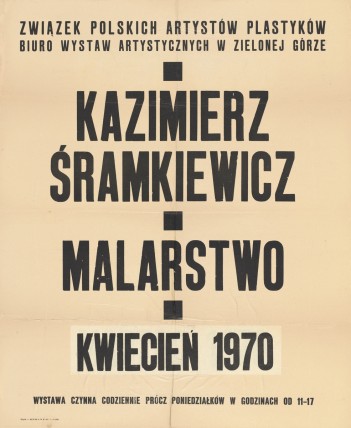 Grafika do wystawy Kazimierz Śramkiewicz, malarstwo