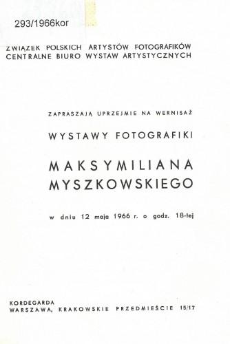 Grafika do wystawy Maksymilian Myszkowski