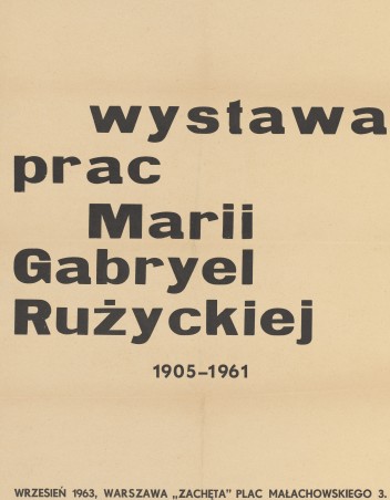 Grafika do wystawy Maria Gabryel-Rużycka (1905-1961), grafika, rysunek, akwarele