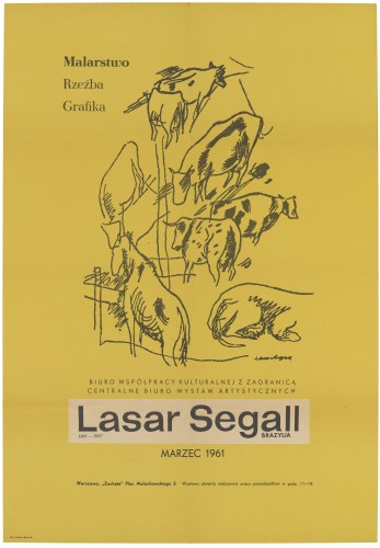 Grafika do wystawy Lasar Segall, malarstwo, rzeźba, grafika