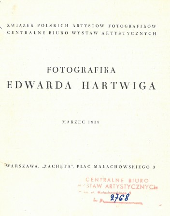 Grafika do wystawy Fotografika Edwarda Hartwiga