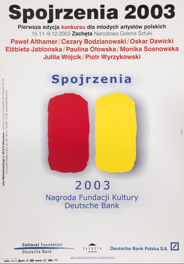 Grafika obiektu: SPOJRZENIA 2003 – Nagroda Fundacji Kultury Deutsche Bank