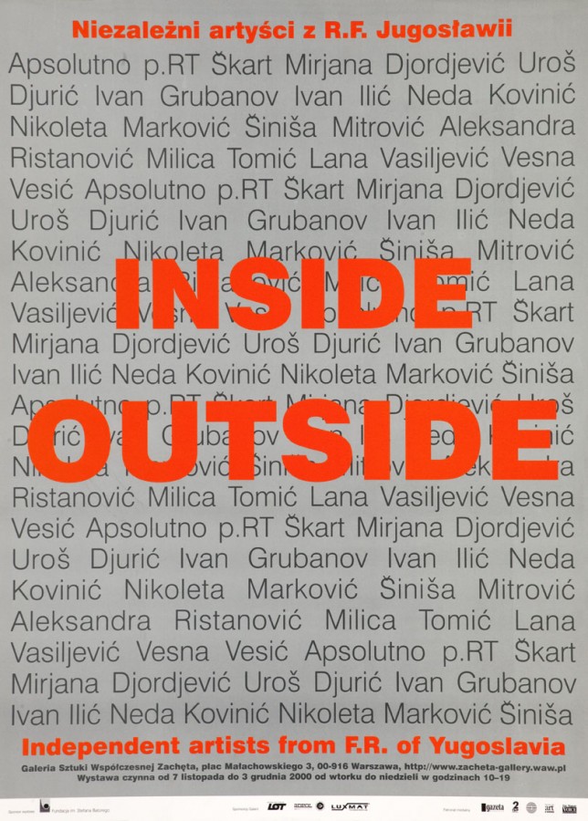 Grafika obiektu: Inside/Outside - niezależni artyści z R.F. Jugosławii