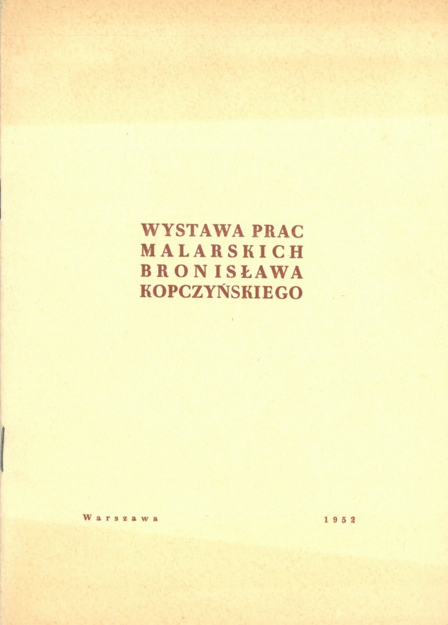 Grafika obiektu: Wystawa prac malarskich Bronisława Kopczyńskiego