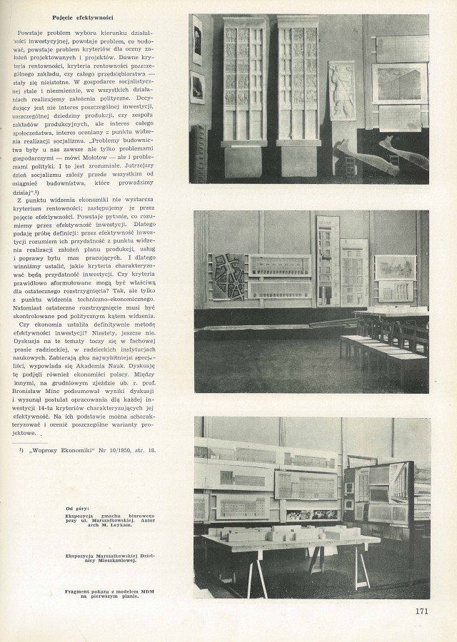 Grafika obiektu: Fragmenty „Architektury” 1951, nr 5-6, poświęconego Ogólnopolskiemu Pokazowi Projektów Architektury (II)