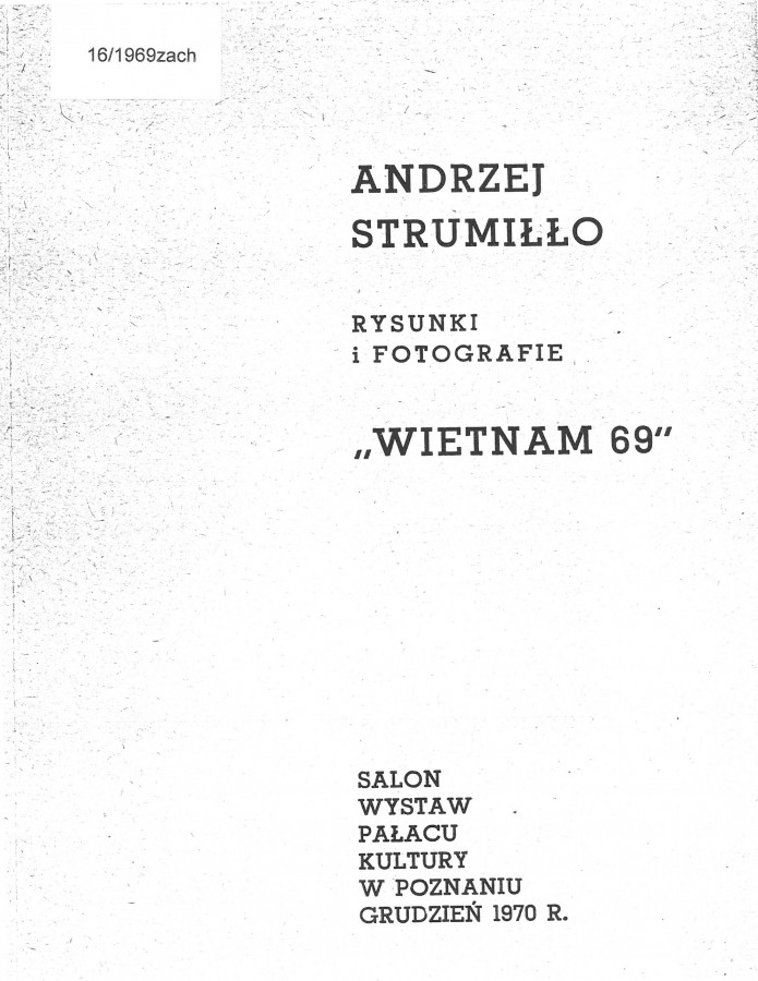 Grafika obiektu: Andrzej Strumiłło. Wietnam '69, rysunek, fotografia