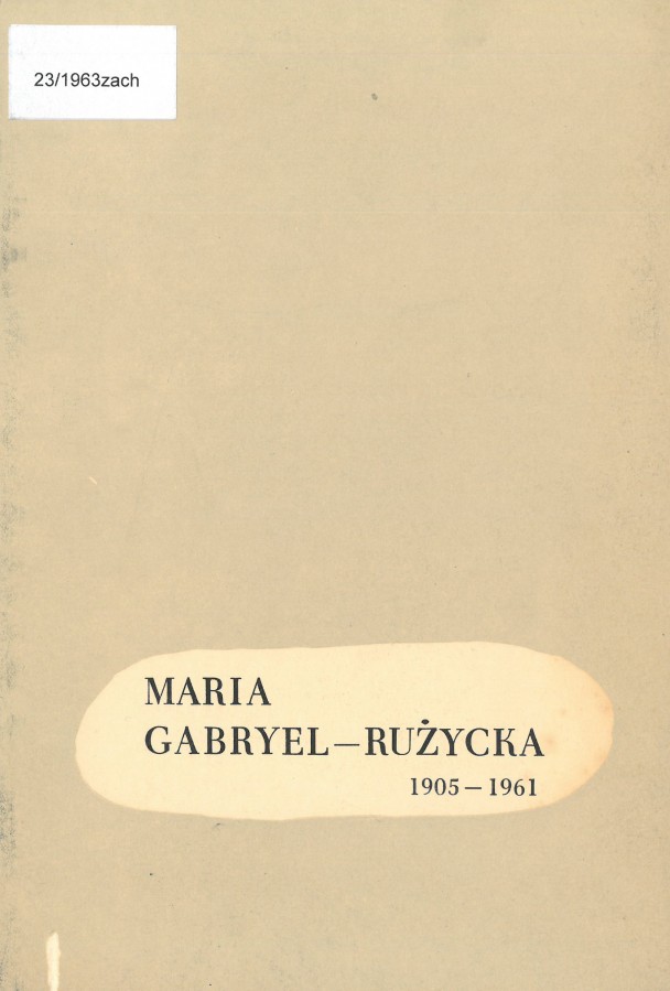 Grafika obiektu: Wystawa prac Marii Gabryel-Rużyckiej (1905-1961)