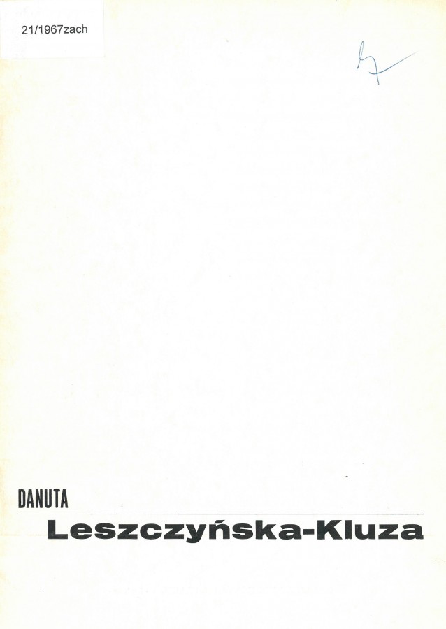 Grafika obiektu: Danuta Leszczyńska-Kluza, malarstwo, grafika