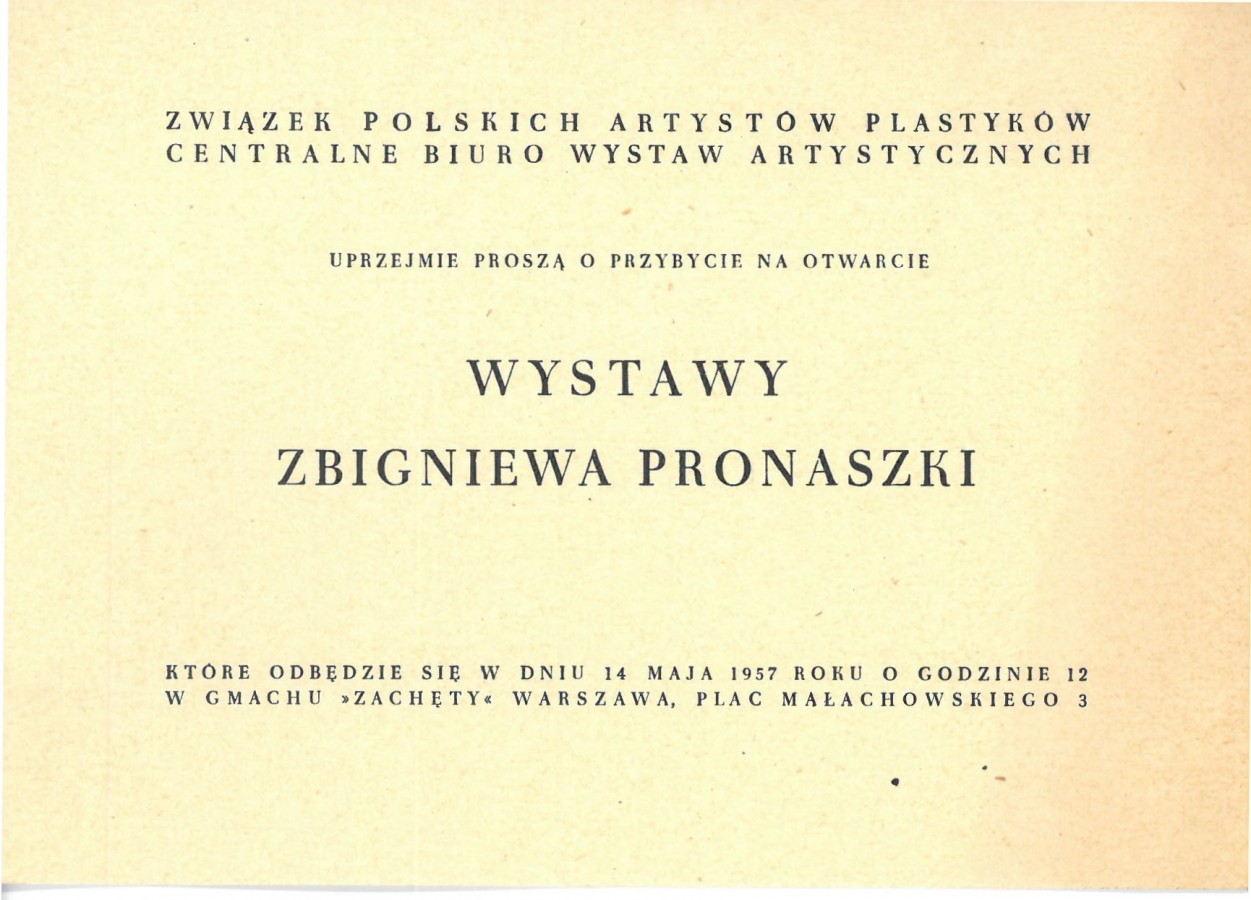 Grafika obiektu: Zbigniew Pronaszko. Malarstwo