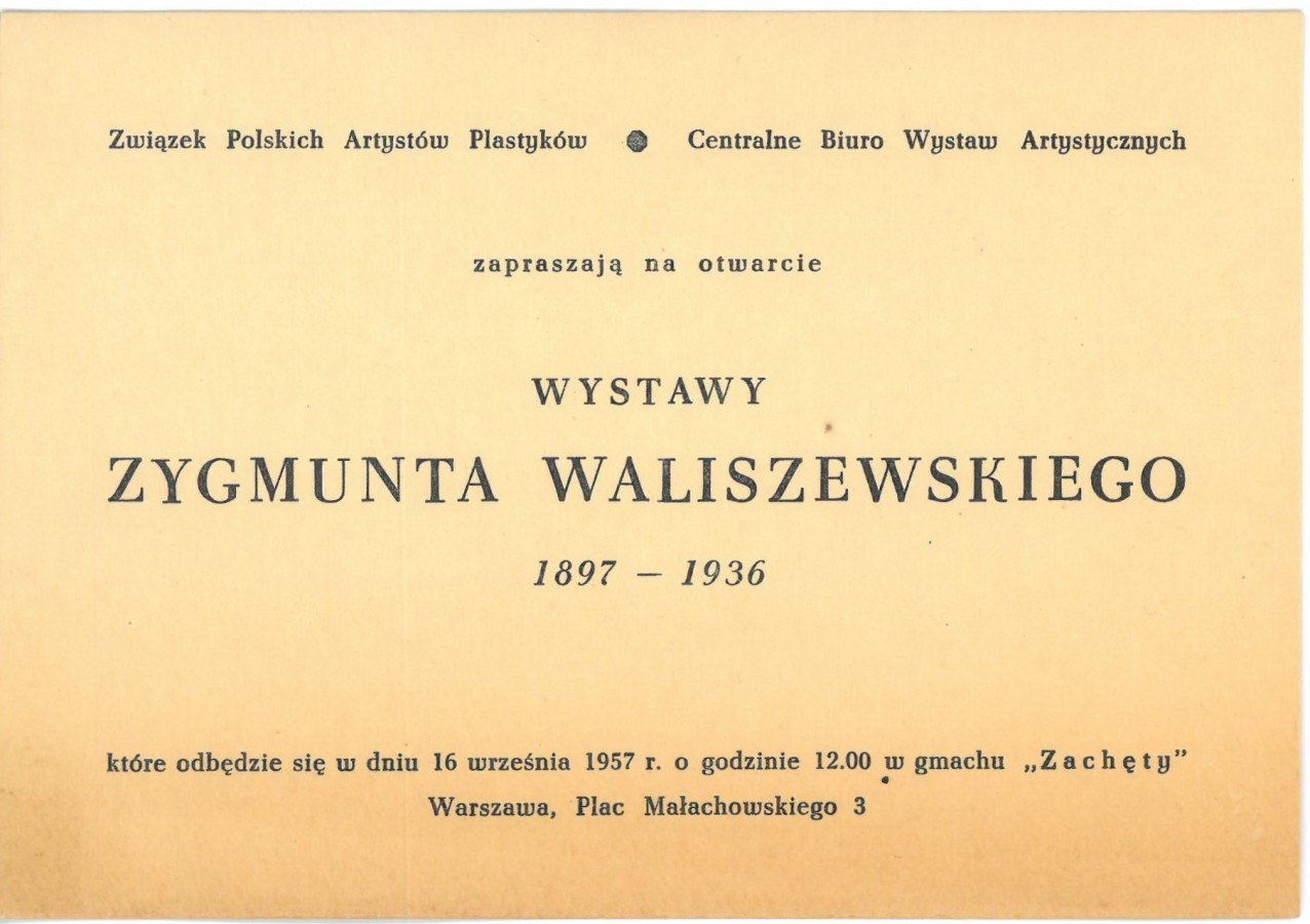 Grafika obiektu: Zygmunt Waliszewski (1897-1936). Malarstwo