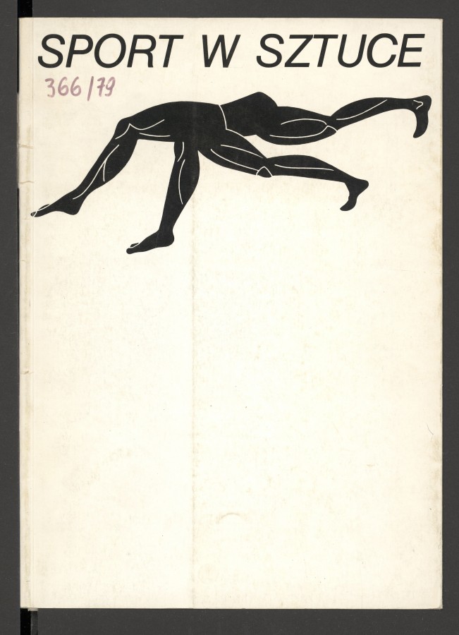 Biała okładka. Wzdłuż górnej krawędzi tytuł, pod nim grafika - cztery czarne, ludzkie nogi połączone ze sobą w pasie, rozpostarte w biegu. Rysunek typowy dla greckiego malarstwa wazowego z charakterystycznymi białymi liniami, podkreślającymi rysunek mięśni