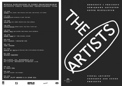 Grafika obiektu: Festiwal The Artists, 1 edycja 