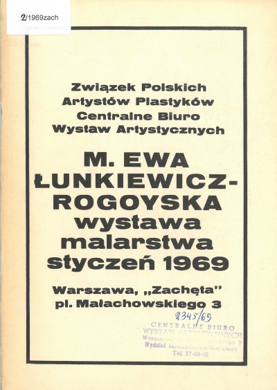 Grafika obiektu: M. Ewa Łukiewicz-Rogoyska. Wystawa malarstwa