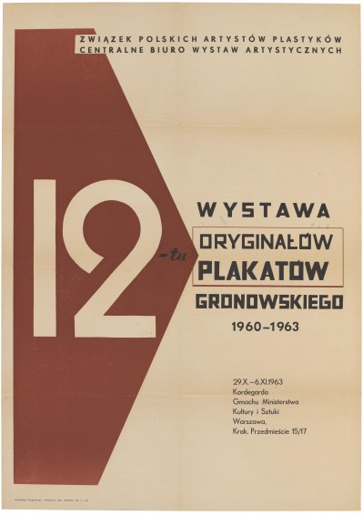 Grafika obiektu: Tadeusz Gronowski. 12 oryginałów plakatów  z lat 1960-1963