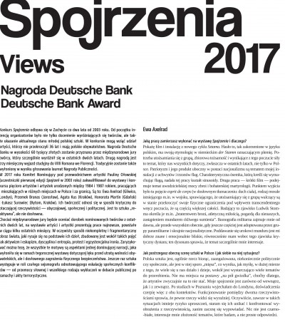 Grafika obiektu: Spojrzenia 2017 – Nagroda Deutsche Bank