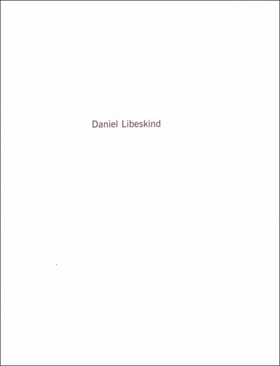 Grafika produktu: Daniel Libeskind. Fundamenty pamięci