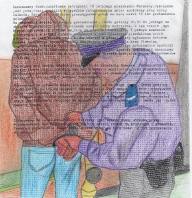 Zdjęcie pracy Tomasz Wierzchowski, Policmajster, z serii Przesłuchanie, 2010, rysunek na papierze, dzięki uprzejmości autora