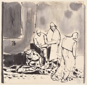 Zdjęcie pracy Śmierć Katarzyny, z cyklu Matka Courage B. Brechta