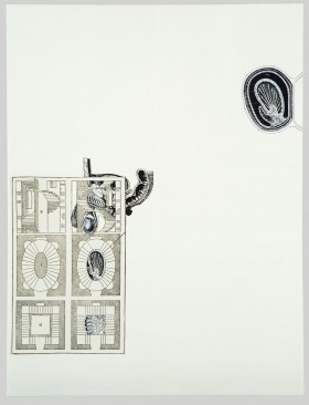 Zdjęcie pracy z serii Karty z „Czterech ksiąg o Architekturze” A. Palladio, VI