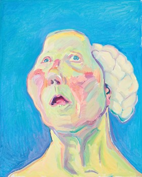 Zdjęcie pracy Maria Lassnig, Dame mit Hirn (Lady with Brain), c.1990 © Maria Lassnig Foundation